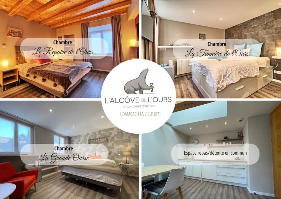 La Taniere De L'Ours - L'Alcove De L'Ours - Chambre Cosy 2 Pers Dambach Zewnętrze zdjęcie